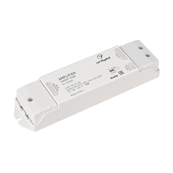 Усилитель SMART-RGB (12-24V, 3x6A) (Arlight, IP20 Пластик, 5 лет) Lednikoff