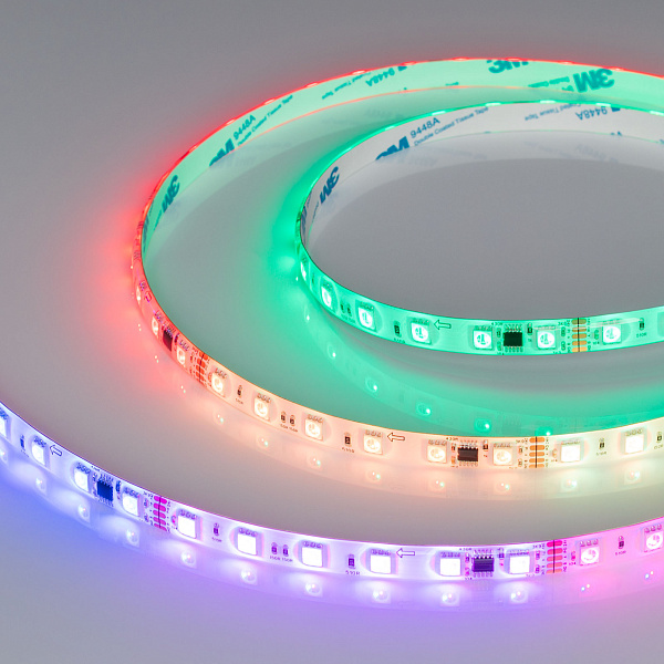 Светодиодная лента герметичная DMX-SE-B60-10mm 24V RGB-PX6 (14 W/m, IP65, 5m) (Arlight, -) Lednikoff