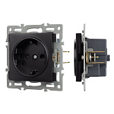Механизм электрической розетки SCT-MEU1-PL-BK (250V, 16A) (Arlight, -)