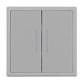 Механизм звонкового выключателя двухклавишный LED SWT-NOBE-MKR2-SFPL-L-IS (230V, 10A) (Arlight, Никель)