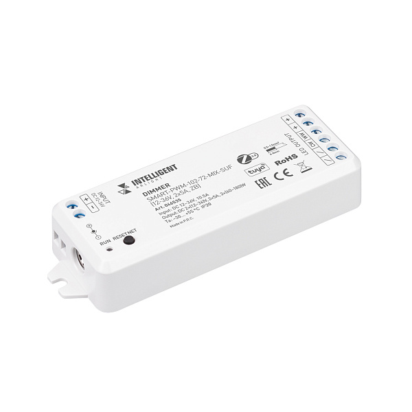 INTELLIGENT ARLIGHT Диммер SMART-PWM-102-72-MIX-SUF (12-36V, 2x5A, ZB) (IARL, Пластик) Lednikoff