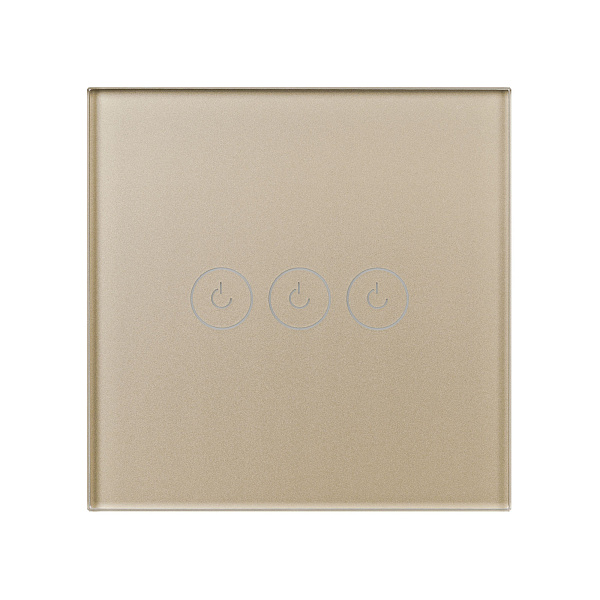 Выключатель сенсорный SWT-OMALI-S03-ZB-GD (250V, 10A, Zigbee) (Arlight, Стекло) Lednikoff