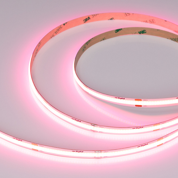 Светодиодная лента COB-X480-8mm 24V Pink (8 W/m, IP20, 5m) (Arlight, -) Lednikoff