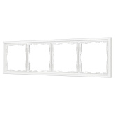 Рамка пластиковая FRM-NOBE-SFPL-4-WH (Arlight, Белый кварц)