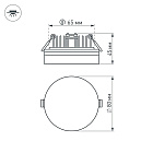 Светильник LTD-80R-Opal-Roll 5W Day White (Arlight, IP40 Пластик, 3 года) Lednikoff