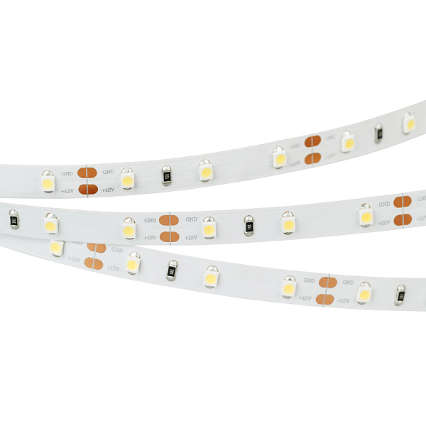 Светодиодная лента RT 2-5000 12V White6000 (3528, 300 LED, LUX) (Arlight, 4.8 Вт/м, IP20) Lednikoff