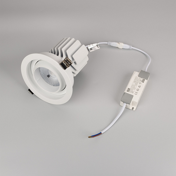 Светильник MS-VORTEX-BUILT-R135-30W Warm3000 (WH-WH, 50 deg, 230V) (Arlight, IP20 Металл, 5 лет) Lednikoff