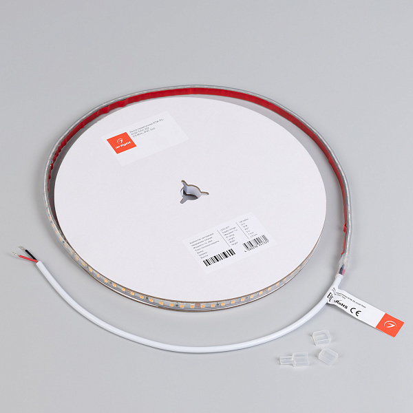 Светодиодная лента герметичная RTW-PS-A140-7mm 24V Warm2700 (10 W/m, IP67, 5m) (Arlight, CRI>90) Lednikoff