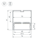 Профиль SL-LINE-7477-2000 ANOD (BY) (Arlight, Алюминий) Lednikoff