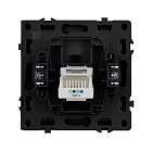 Механизм телефонной розетки SCT-NOBE-MTL1-SFPL-BK (RJ-11, 4C) (Arlight, Черный оникс) Lednikoff