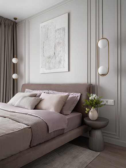 Жилой интерьер квартиры в ЖК "Метрополия"