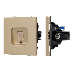 Механизм компьютерной розетки SCT-TENDO-MPC1-SFPL-GD (RJ-45, CAT6) (Arlight, Матовый песочный)