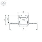 Профиль SL-LINIA20-FANTOM-2500 BLACK (Arlight, Алюминий) Lednikoff