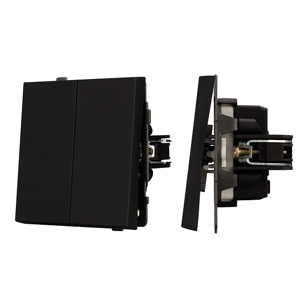 Механизм выключателя управления шторами SWT-TENDO-MKR2-SFPL-BK (230V, 10A) (Arlight, Матовый черный) Lednikoff