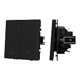 Механизм выключателя управления шторами SWT-NOBE-MKR2-SFPL-BK (230V, 10A) (Arlight, Черный оникс)