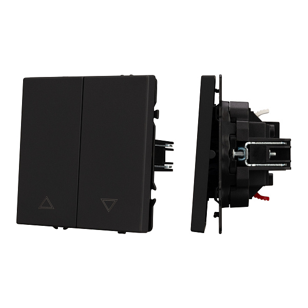 Механизм выключателя управления шторами SWT-NOBE-MKR2-SFPL-BK (230V, 10A) (Arlight, Черный оникс) Lednikoff