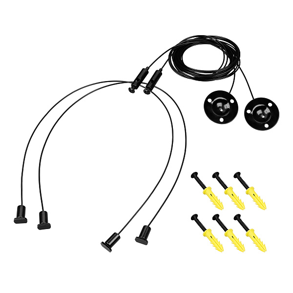 Подвес LINE-6070 2x2m Set BLACK (Pad 9x2mm) (Arlight, Металл) Lednikoff