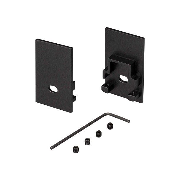 Заглушка SL-COMFORT-2542 BLACK c отверстием (Arlight, Металл) Lednikoff