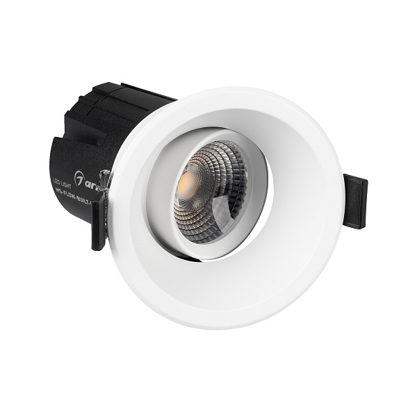 Светильник MS-FLOW-BUILT-R85-6W Warm3000 (WH, 55 deg, 230V) (Arlight, IP20 Металл, 5 лет) Lednikoff