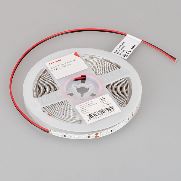 Светодиодная лента RT-A120-8mm 24V Peach Fuzz (9.6 W/m, IP20, 5m) (Arlight, -) Lednikoff
