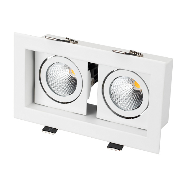 Светильник CL-KARDAN-S180x102-2x9W Warm (WH, 38 deg) (Arlight, IP20 Металл, 3 года) Lednikoff