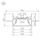 Профиль FOLED-50-CEIL-CENTER-2000 (Arlight, Алюминий) Lednikoff