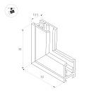 Коннектор угловой MAG-MICROCOSM-CON-L90-INT (BK, внутренний) (Arlight, IP20)