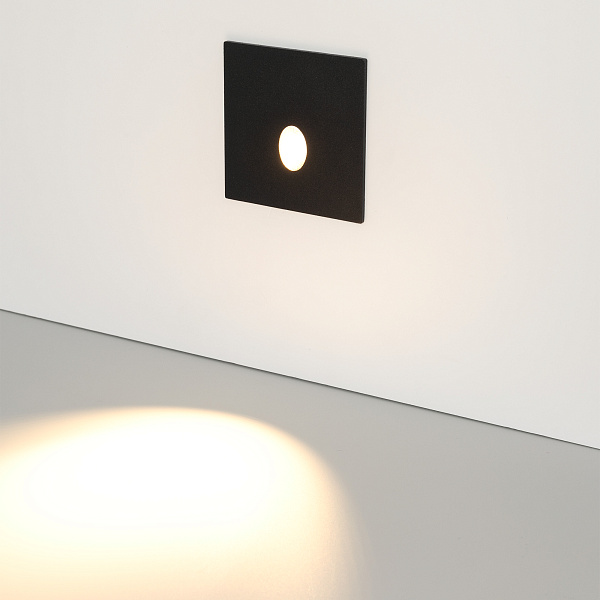 Светильник LT-GAP-S70x70-3W Warm3000 (BK, 30deg, 230V) (Arlight, IP65 Металл, 3 года) Lednikoff