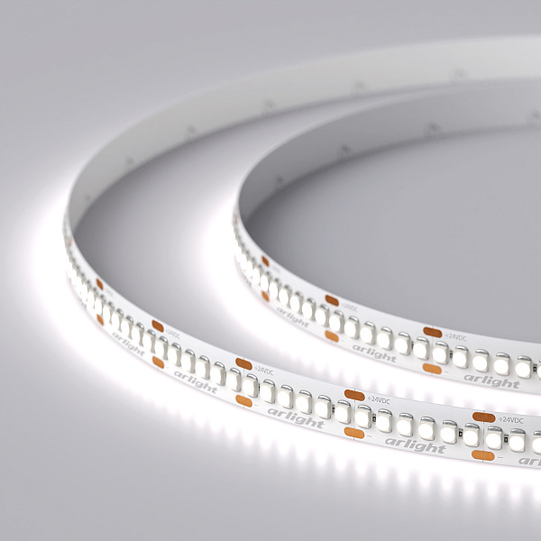 Светодиодная лента RT-A240-10mm 24V White6000 (19.2 W/m, IP20, 3528, 5m) (Arlight, Открытый) Lednikoff