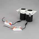 Светильник LTD-PULL-S110x210-2x10W Warm3000 (WH, 24 deg, 230V) (Arlight, IP20 Металл, 5 лет) Lednikoff