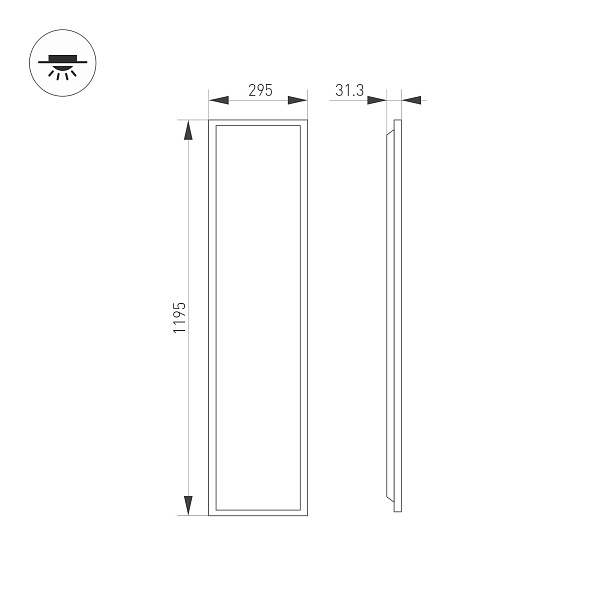 Светильник DL-TITAN-S300x1200-40W Day4000 (WH, 120 deg, CRI90, 230V) (Arlight, IP40 Металл, 7 лет) Lednikoff