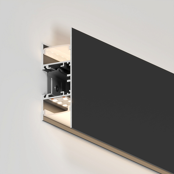 Профиль WALL-2575-DUAL-2000 ANOD BLACK (Arlight, Алюминий) Lednikoff