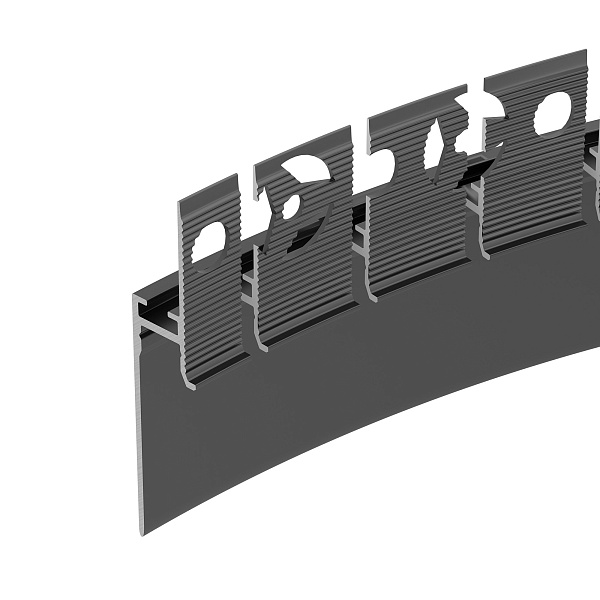 Профиль PLINTUS-FANTOM-BENT-H35-SIDE-2000 BLACK (Arlight, Алюминий) Lednikoff