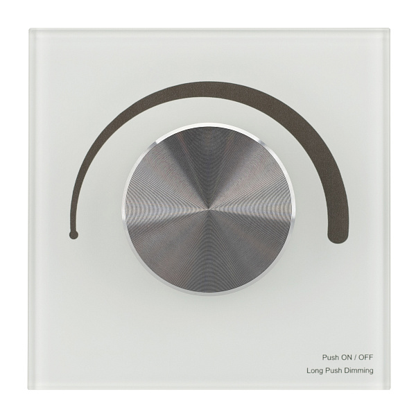 Панель SMART-P98-DIM-G-IN White (230V, 1.5A, 0/1-10V, Rotary, 2.4G) (Arlight, Стекло) Lednikoff