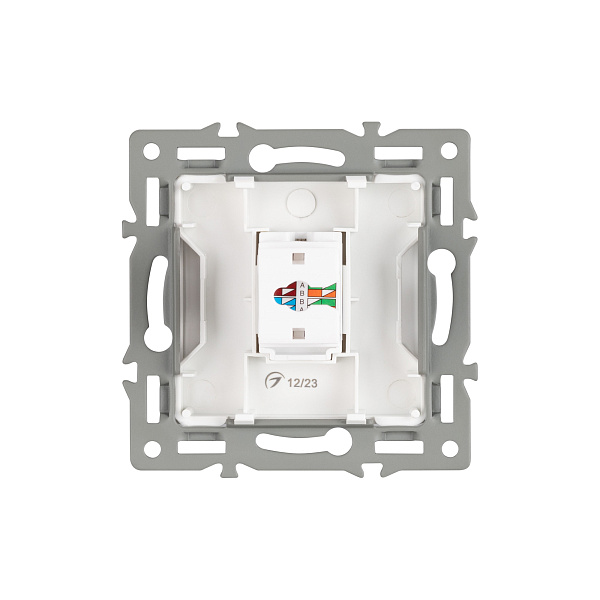 Механизм компьютерной розетки SCT-MPC1-PL-WH (RJ-45, CAT6) (Arlight, -) Lednikoff
