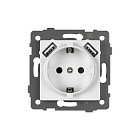 Механизм розетки с USB зарядкой SCT-MUAA-PL-WH-V (250V, 16A) (Arlight, -) Lednikoff
