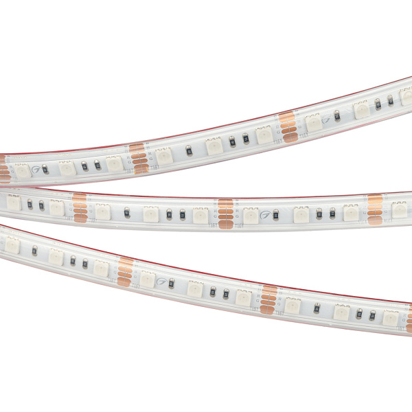Светодиодная лента герметичная RTW-PS-B60-12mm 12V RGB (14.4 W/m, IP67, 5060, 5m) (Arlight, 14.4 Вт/м, IP67) Lednikoff