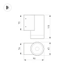 Светильник LGD-RAY-WALL-R65-12W Warm3000 (GR, 6 deg, 230V) (Arlight, IP65 Металл, 3 года) Lednikoff