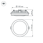 Светодиодная панель LTD-115SOL-15W Day White (Arlight, IP44 Пластик, 3 года) Lednikoff