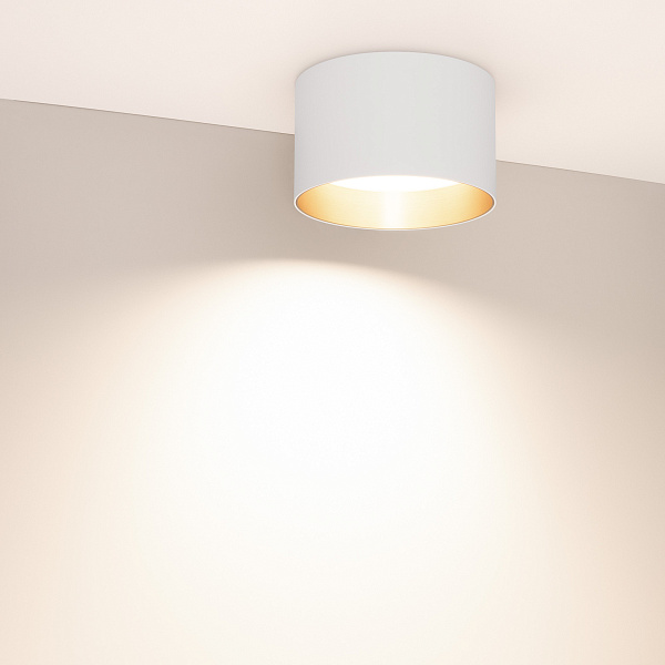 Светильник SP-BISCOTTO-R140-15W Warm3300-MIX (WH-GD, 80 deg, 230V) (Arlight, IP54 Металл, 5 лет) Lednikoff