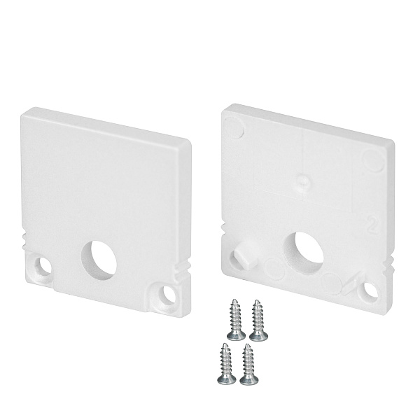 Заглушка SL-SLIM20-H20 WHITE с отверстием (Arlight, Пластик) Lednikoff