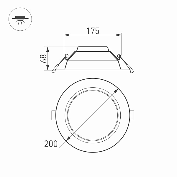 Светильник IM-200WH-Cyclone-20W Day White (Arlight, IP40 Металл, 3 года) Lednikoff
