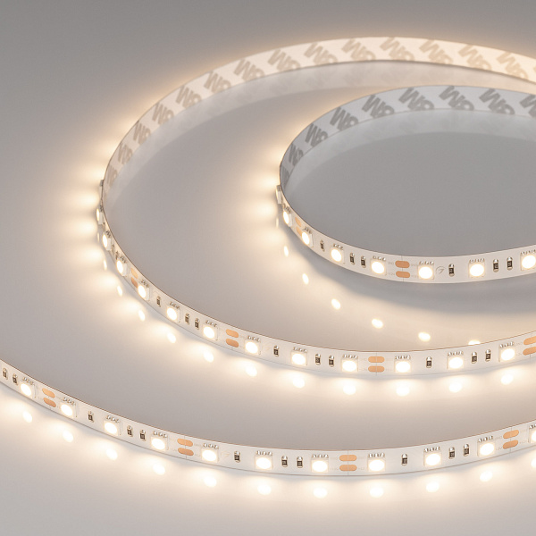 Светодиодная лента RT-B60-10mm 12V Warm3000 (14.4 W/m, IP20, 5m) (Arlight, 14.4 Вт/м, IP20) Lednikoff