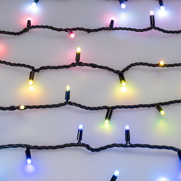 Светодиодная гирлянда ARD-STRING-PRO-10000-BLACK-100LED-LIVE RGB-DMX (24V, 10W) (Ardecoled, IP65) Lednikoff