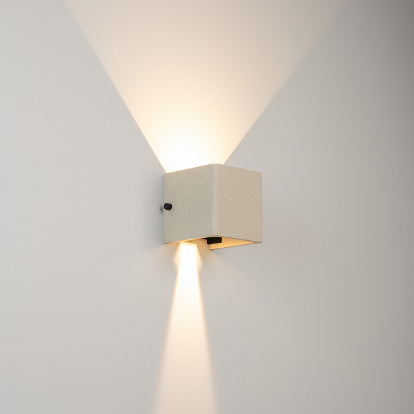 Светильник LGD-PERAN-WALL-S120x120-6W Warm3000 (WH, 0-80 deg, 230V) (Arlight, IP65 Бетон, 3 года) Lednikoff