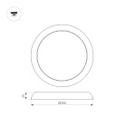 Светильник CL-FIOKK-R300-25W Day4000-MIX (WH, 120 deg, 230V) (Arlight, IP44 Пластик, 3 года) Lednikoff