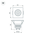 Светодиодный светильник LTM-S50x50WH 5W Day White 25deg (Arlight, IP40 Металл, 3 года) Lednikoff