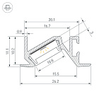 Профиль PDS-BEVEL-F-2000 ANOD (Arlight, Алюминий) Lednikoff
