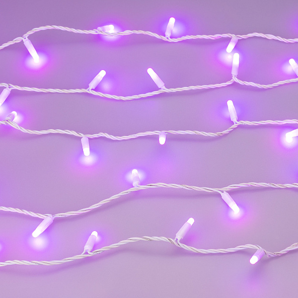 Светодиодная гирлянда ARD-STRING-CLASSIC-10000-WHITE-100LED-MILK-LIVE RGB-DMX (24V, 10W) (Ardecoled, IP65) Lednikoff