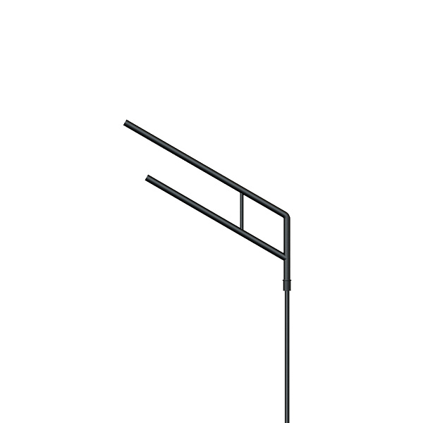 Кронштейн OXOR-SG2-1300x108-L1500 BLACK (Arlight, Сталь) Lednikoff